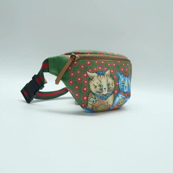 GUCCI Green Canvas Belt Bag 674-061925 - Picture 3 of 11